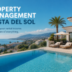 Villa and swimming pool overlooking the Costa del Sol, with property management title